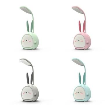 Imagem de Luminária Abajur Led Mesa Menino Menina Coelho Bivolt Quarto - Bruartt