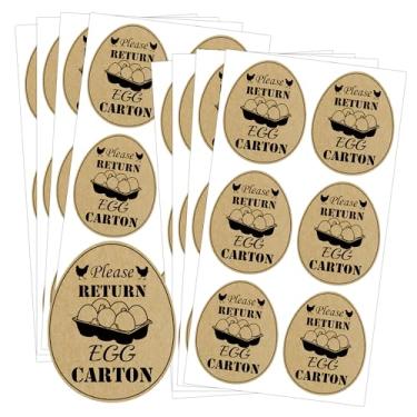 Imagem de Please Return Egg Carton Stickers 4 x 5 cm Farm Fresh Chicken Eggs Carton Tag Labels Adesivos de Ovo Autoadesivos de Embalagem de Ovos Adesivos de Embalagem de Ovos de Galinha Adesivos 600 Peças