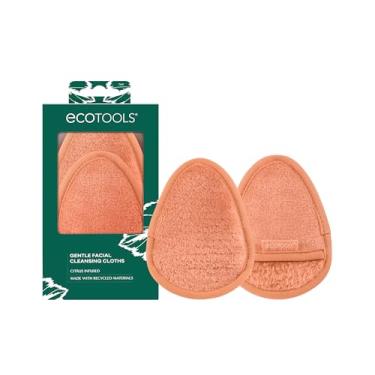 Imagem de EcoTools Panos de limpeza facial delicados, pano removedor de maquiagem infundido com cítrico, panos de rosto reutilizáveis para limpeza profunda da pele, pano ecológico para rosto, vegano e sem