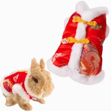 Imagem de Cama pequena para animais de estimação, cama de coelho para gatinho, chinchila, barraca de animal de estimação, caverna com almofada removível, casa quente de pelúcia semi-fechada para coelhinhos