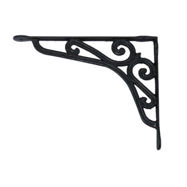 Imagem de Cantoneira Preta Suporte De Parede Mão Francesa 30X25Cm