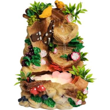 Imagem de Fonte Passarinho Canario Cascata De Água Decorativa Em Resina - NoBran