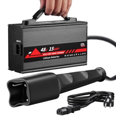 Imagem de KEMIMOTO Carregador De Bateria De Lítio De 48 V Para Carrinho De Golfe G29/Drive/Drive 2, Carregador De Bateria Lifepo4 De 15 A, Carregador De Bateria De Carrinho De Golfe De 48 V, Proteção Contra S