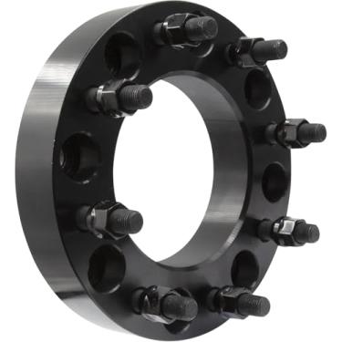 Imagem de Wheel Accessories Parts Espaçadores de roda centrados em cubo de aço, 1 peça 8 em 180 mm 1,5 polegadas de espessura 14 mm 1,50 14 x 1,50 parafuso prisioneiro rosca 124,1 mm cubo para Chevy Silverado GMC Sierra 2500 3500 veículos de roda traseira única 2011