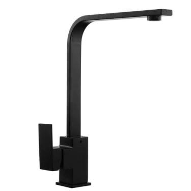 Imagem de Torneira Cozinha Gourmet Slim L Bancada Monocomando Preto - Metais Hou