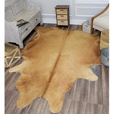 Imagem de Rugs America Tapete de couro de vaca Nash, 1,6 m x 1,8 m, bege