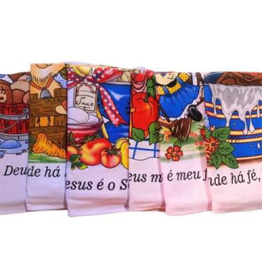 Imagem de Pano de Prato Estampado Algodão Kit com 15 Peças - RS