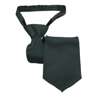 Imagem de Gravata Adulto Slim Fit Com Nó Pronto Ref: 255 - HERO MEN, Preto
