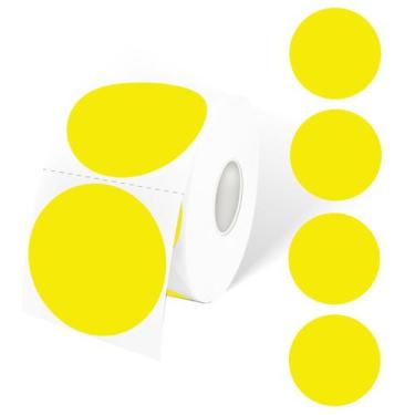 Imagem de Etiquetas adesivas térmicas STARLIBOO 5cm amarelas (600 etiquetas)