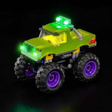 Imagem de LocoLee Kit de luz compatível com Lego 76312 The Hulk Truck vs. Thanos – sem modelo apenas luz, acessórios de iluminação LED compatíveis com Lego 76312Hulk Buggy vs. o conjunto de montar Exterminator