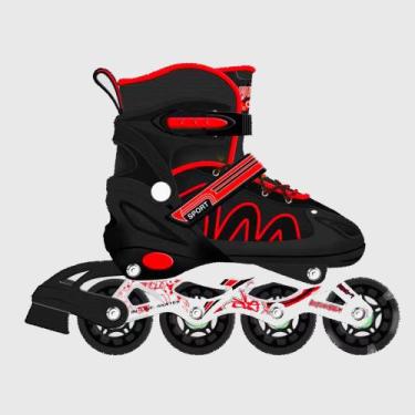 Imagem de Patins Inline Infantil De 4 Rodas Roxo Menina Patins Roller Profission