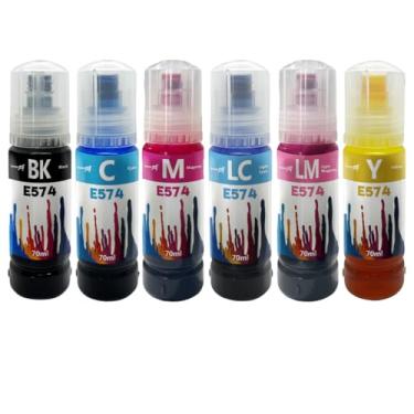 Imagem de Kit 6 Tintas Impressora L8050 e L18050 T574 Inova Ink