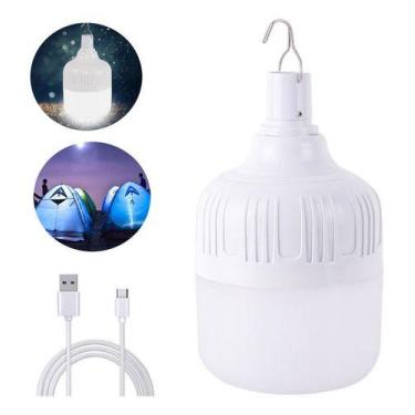 Imagem de Lâmpada De Emergência 60w Led Usb Recarregavel Bivolt - kapbom