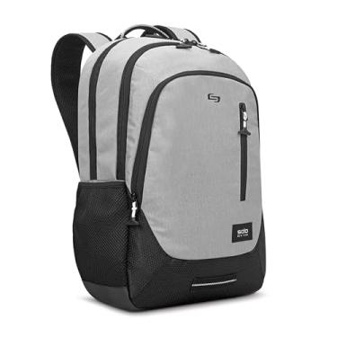 Imagem de Mochila para laptop universitária SOLO New York para homens e mulheres. Compatível com laptop de 15,6 polegadas e caderno perfeito para negócios, viagens, escola e faculdade, Cinza