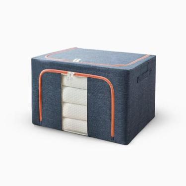 Imagem de Caixa Organizadora De Roupas Multiuso Dobrável Cores Variadas (azul escuro)
