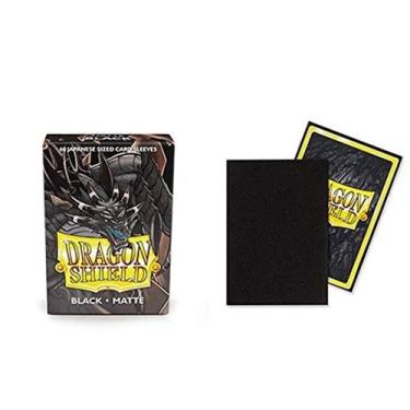 Imagem de Capa para cartas Dragon Shield Matte Mini Japanese Black 60 quilates