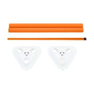 Imagem de oshhni Suporte para taco de alinhamento de golfe, treinamento de swing, ângulo ajustável portátil, ferramenta auxiliar para treinamento de golfe, presente