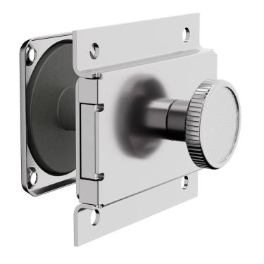 Imagem de Fecho Livre Ocupado 3F Cromado Fechadura Banheiro Público