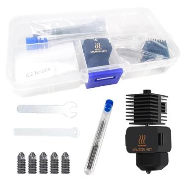 Imagem de XIFOWE Conjunto Hotend A1 Mini/A1 Com Bicos De Espera Compatíveis Com Impressoras 3D Bambu Lab Série A1 Mini/A1, 5 Bicos De Aço Temperado (0,2, 0,4, 0,6, 0,8 Mm) Com Ferramentas "Faça Você Mesmo" E