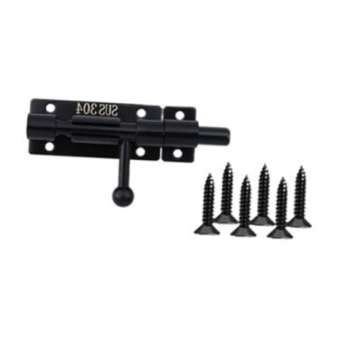 Imagem de Bothyi Trava de ferrolho de barril, trava de correr de metal prática, resistente e elegante, de porta deslizante para entusiastas de portas de ferro faça, 4 in