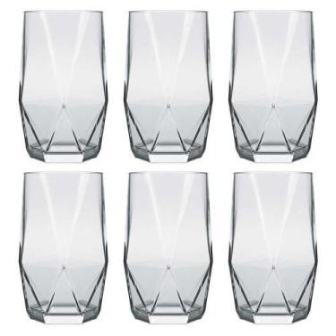 Imagem de Jogo De Copos 6 Peças De Vidro Long Drink 360Mls Topázio - Nadir Figue