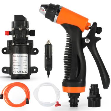 Imagem de Jadeshay Kit De Bomba Limpeza Alta Pressão Para Lavadora Carros 12V, Elétrica Multifuncional Leve E Portátil Veículos