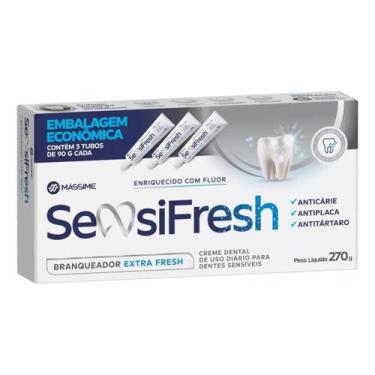 Imagem de Pastas De Dentes Sensifresh Branqueador Extra Fresh 90g 3 Unidades - M