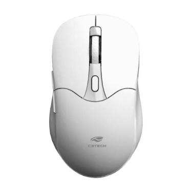 Imagem de Mouse Sem Fio Recarregável C3Tech M-Bt60Wh Dual Mode Branco - C3 -tech