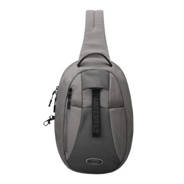 Imagem de WATERFLY Mochila tiracolo pequena: Bolsa tiracolo antifurto com bloqueio de RFID mochila de viagem homem mulher