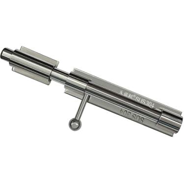 Imagem de Fechadura de porta de celeiro premium, ferragens de trava deslizante de segurança de porta, travas de aço inoxidável 304 sólidas espessas resistentes, trava de portão de parafuso deslizante com