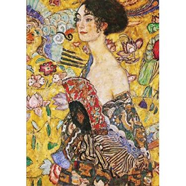 Imagem de Quebra-Cabeça 2000 Peças – Mulher com Leque (Lady with Fan), Gustav Klimt | Com Pôster em Tamanho Real | Premium | Adulto e Infantil | Relaxamento, Desafio e Presente Criativo |100x70cm Montado