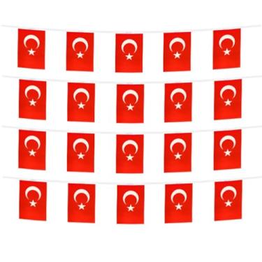 Imagem de FFILL 20 pés 20 bandeiras bandeira turcas, bandeira pequena da Turquia, para festas, lojas e bares, e celebrações do dia internacional. Bandeiras temáticas de países asiáticos - 29 países para