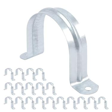 Imagem de JDHGSHL Cinta De Tubo Rígido Reforçado De 2 Polegadas, Suporte Em U De 2 Furos, Grampo De Cabo, Clipe De Tubo De Tensão Revestido De Zinco, Grampos De Cinta De Conduítes Para Fixação De Tubos Em Vár