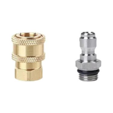 Imagem de Kit Adaptador De Conexão Rápida M14 Para 1/4" Para Pistola De Lavadora