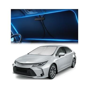 Imagem de Para-brisas para Toyota Corolla 2020 2021 2022 2023 2024 2025 - Tecnologia inovadora sem passagem de luz, recorte espelhado, bloqueia 99% dos raios UV, resistente ao desbotamento, para-sol Corolla