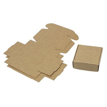 Imagem de JGFinds Pacote com 30 caixas de presente pequenas Kraft Brown (7 x 7,5 x 2,5 cm), caixas para joias, sabonete, doces - embalagem de papelão para itens caseiros, caixas decorativas planas a granel