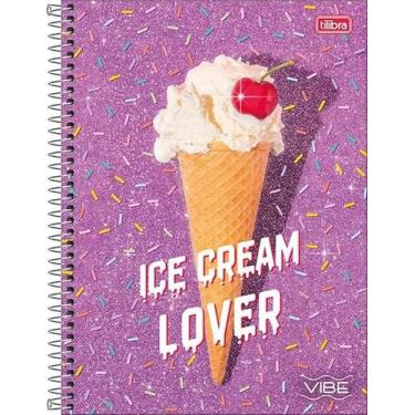 Imagem de Caderno Universitário 10 Matérias Capa Dura 160 Folhas Vibe Sorvete Ti