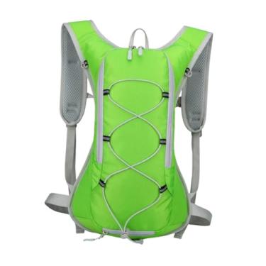 Imagem de simhoa Mochila de hidratação, colete de hidratação para corrida, mochila leve para água, vários bolsos, para mountain bike para viagens, Verde