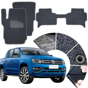 Imagem de TAPETE AUTOMOTIVO PARA VOLKSWAGEN AMAROK COM PORTA COPOS 2010 A 2025 C