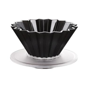 Imagem de YWJLQH Filtro de café de resina, cafeteira de xícara única, cone de filtro de infusão reutilizável, cafeteira manual para cozinha, escritório, casa, café, Base Transparente