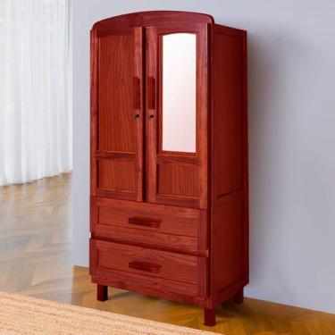 Imagem de Guarda-Roupa Solteiro Murici Madeira Maciça 2 Portas 2 Gavetas com Esp