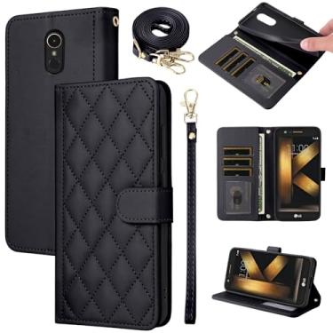 Imagem de Furiet Argyle Capa carteira para LG K20/K20 Plus/K20 V/Harmony/V5/K10 2017/Grace LTE com alça de pulso alça de ombro slots para cartões, capa de telefone para LGK20Case LGK20Plus LGK20V K20V K 20 20K