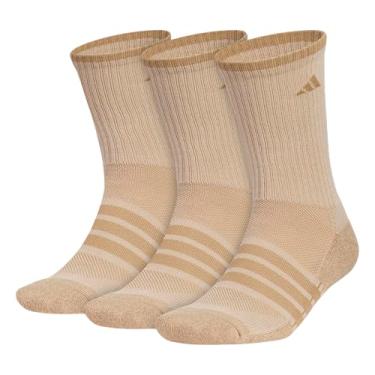 Imagem de adidas Meias Masculinas Acolchoadas X 4 Pacote com 3, Deserto cru bege arenito quente, G