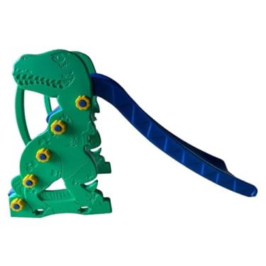Imagem de dino escorregador plástico infantil diversão para os pequenos
