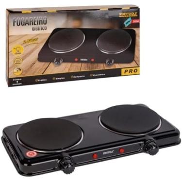 Imagem de Fogão Elétrico Portátil 2 Bocas | 5 Níveis de Temperatura | 220V | Preto