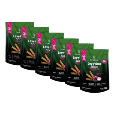 Imagem de Kit 6X: Biscoito Leve Vitta Protein Cebola e Orégano Leve Croc 90g