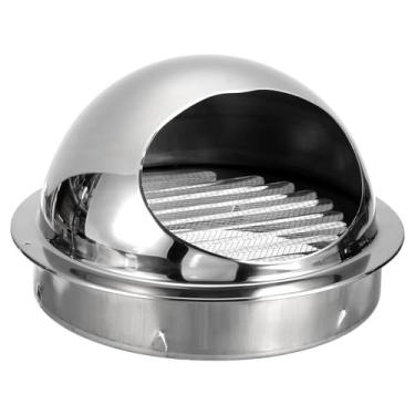 Imagem de PATIKIL Capa de ventilação de parede de 30,5 cm, tampa de escape redonda de aço inoxidável, grade externa, exaustor, exaustor, secador, tampa de ventilação para banheiro, cozinha, ventilação externa