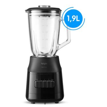 Imagem de Liquidificador Elgin Titanium Black Jarra de vidro 900W Ultra Turbo 127V