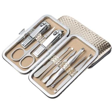 Imagem de Conjunto profissional de manicure - Kit de pedicure em aço inoxidável com alicate e cortador para paroníquia | Ferramentas para cuidados com as unhas em casa e salão, G
