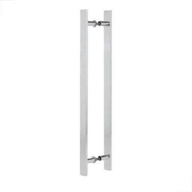 Imagem de Puxador Alumínio Barra Chata 40cm Porta de Vidro - Brilhante - Fast Vi